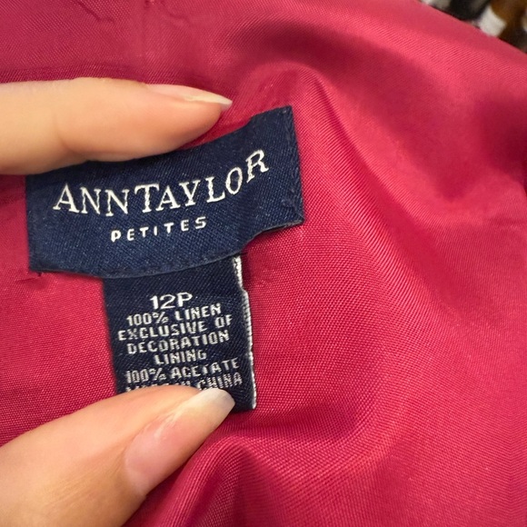 Ann Taylor | Pink 100% Linen Sundress Size 12 Petite - Picture 5 of 6